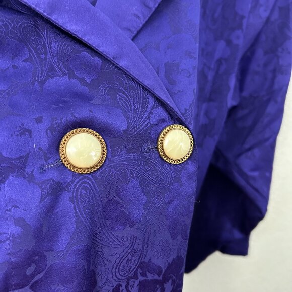 VTG Victoria's Secret Gold Label Long Double Breasted Button Robe House Dress - Picture 4 of 8